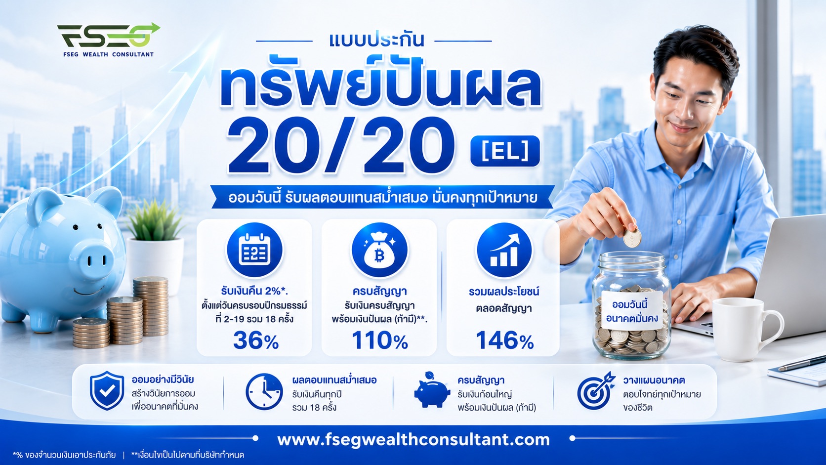 ทรัพย์ปันผล 20/20 [EL] ไทยประกันชีวิต มีผลตอบแทนอย่างไรบ้าง