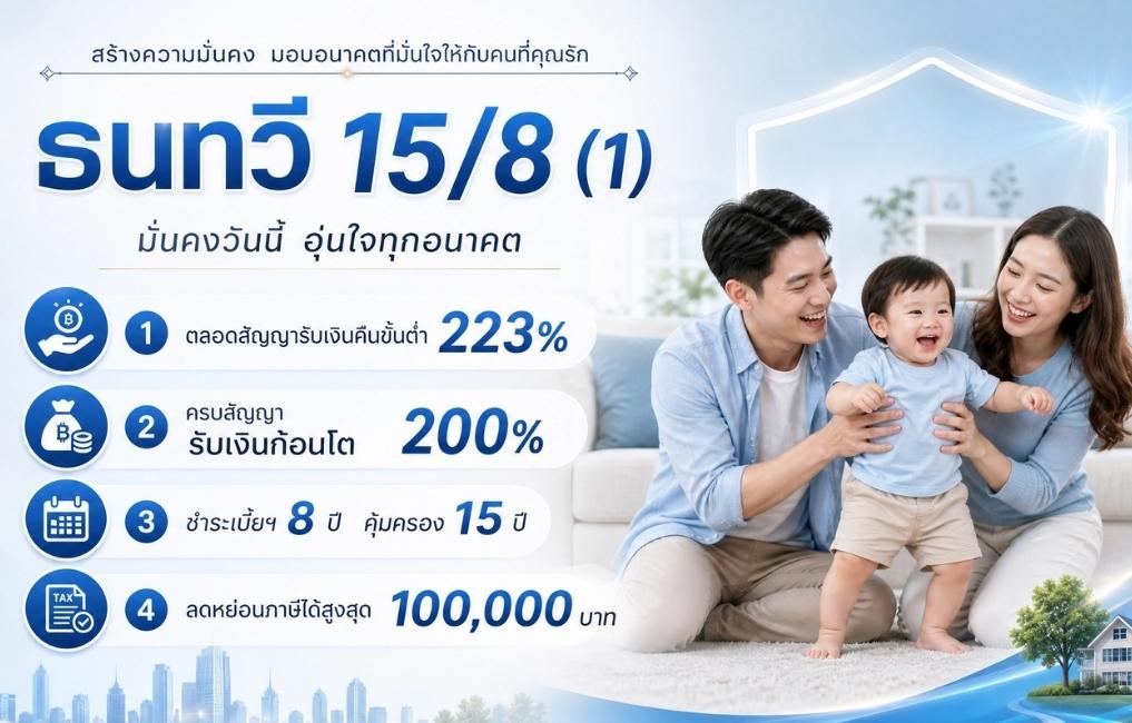 แบบประกัน ธนทวี 15/8 (1): ออมสั้น คุ้มครองยาว สร้างความมั่นคงที่จับต้องได้